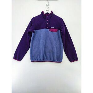 Patagonia Women's Purple Lightweight Synchilla Snap T Fleece Jacket Size M